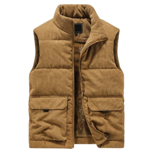 Helmuth Men’s Warm Corduroy Vest | Casual Winter Essential