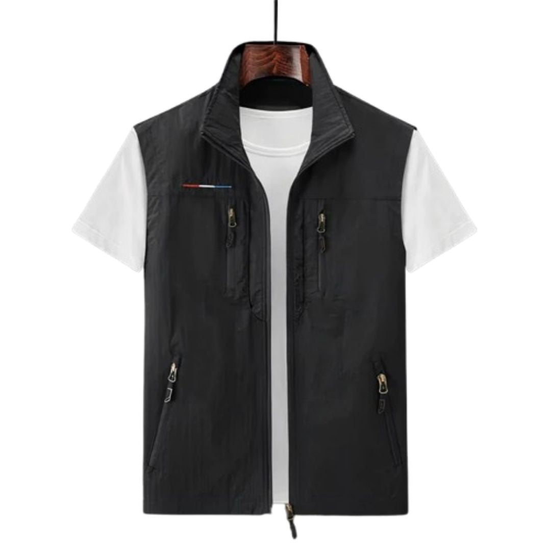 Kade Vest | Men's Autumn Zip-Up Multi-Pocket Outdoor Vest