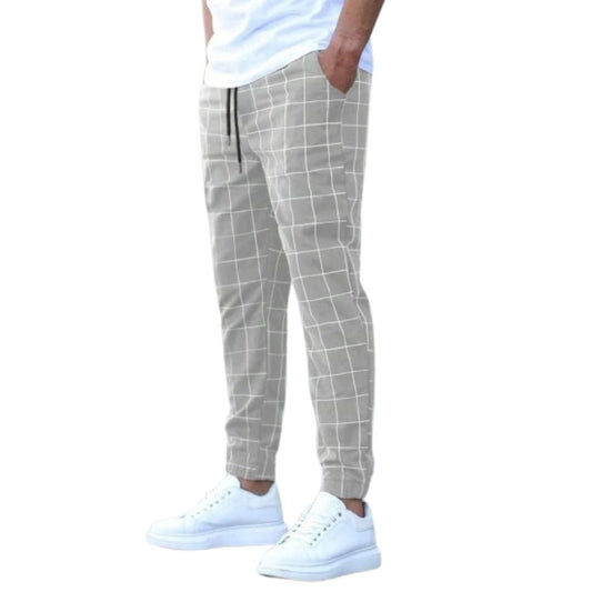 Kassian Jogger Pants | Men's Autumn  Checkered Casual Pants