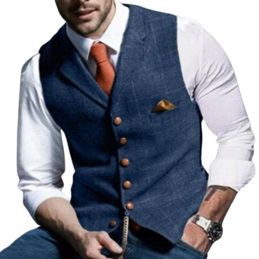 Jabril Men’s Vest | Knitted V-Neck Sleeveless Pullover Vest for Autumn