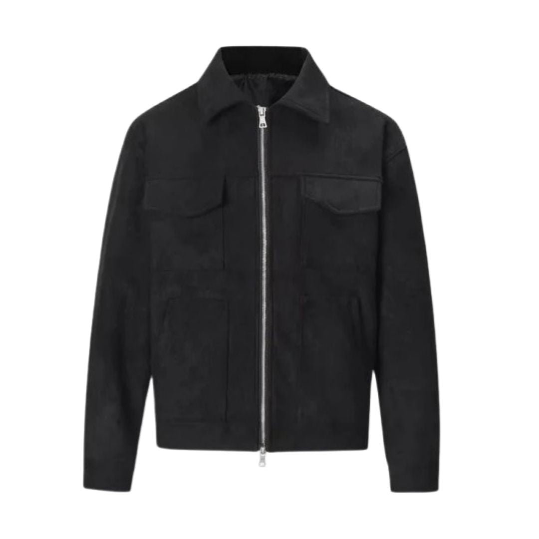 Kain Men’s Jacket | Suede Zip-Up Jacket  for Autumn