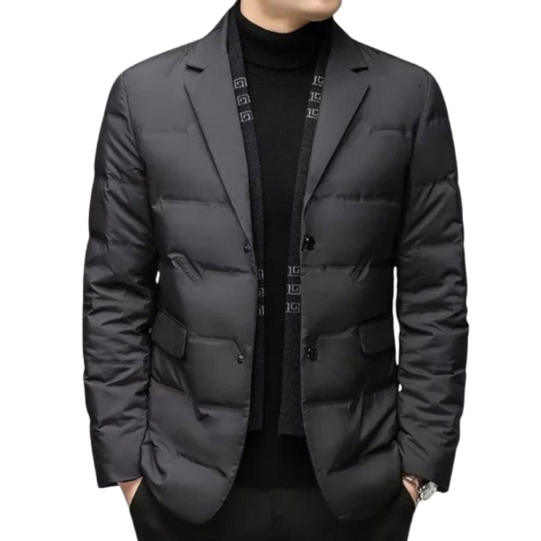 Kason Men’s Jacket | Quilted Padded Jacket with Lapel Collar