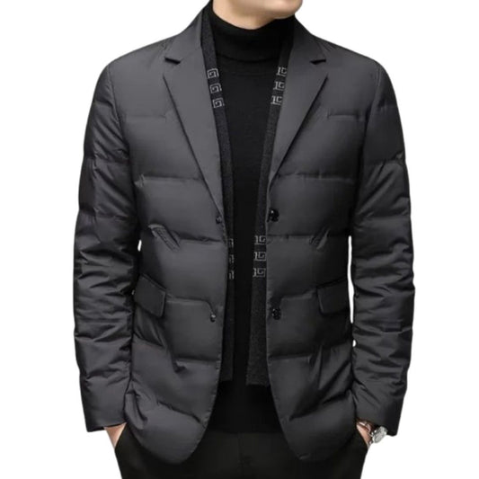 Kason Men’s Jacket | Quilted Padded Jacket with Lapel Collar