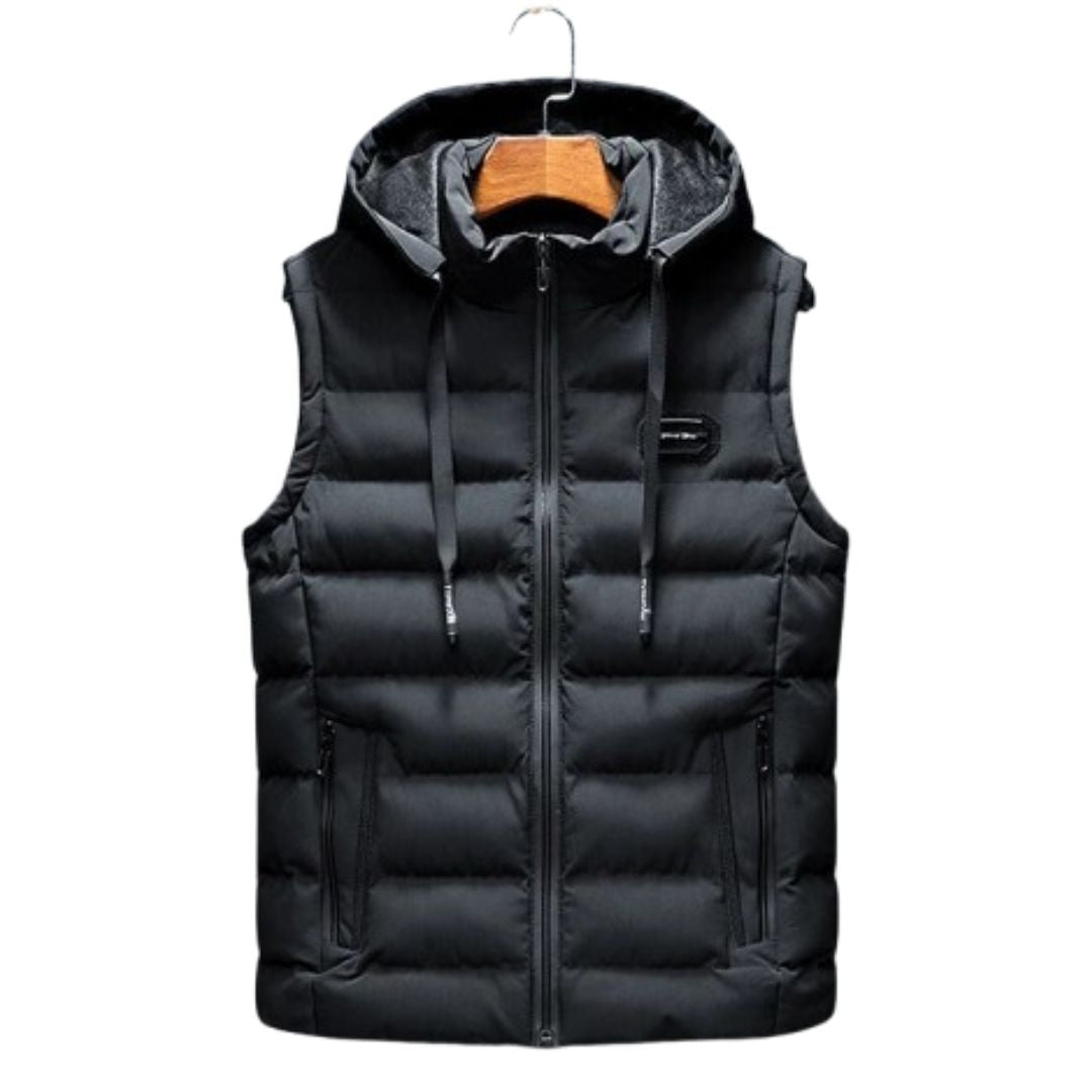 Byron Bodywarmer | Levi Casual Bodywarmer with Hood - Lanvu London
