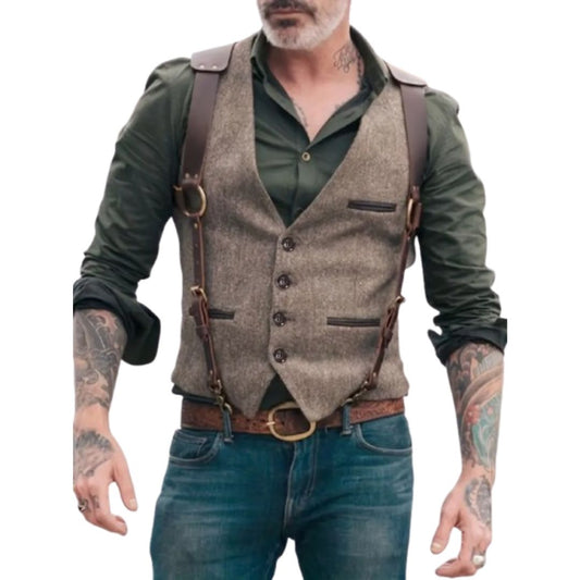 Jarod Knitted Vest | Button-Up Cardigan Style for Autumn