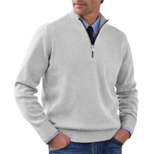 Jahmal  Men’s Jumper | Half-Zip High Collar Knitted Jumper for Autumn