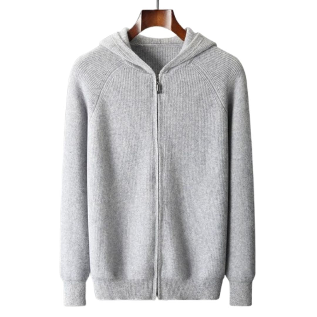 Jamie Hooded Cardigan | Knit Zip Cardigan for Autumn