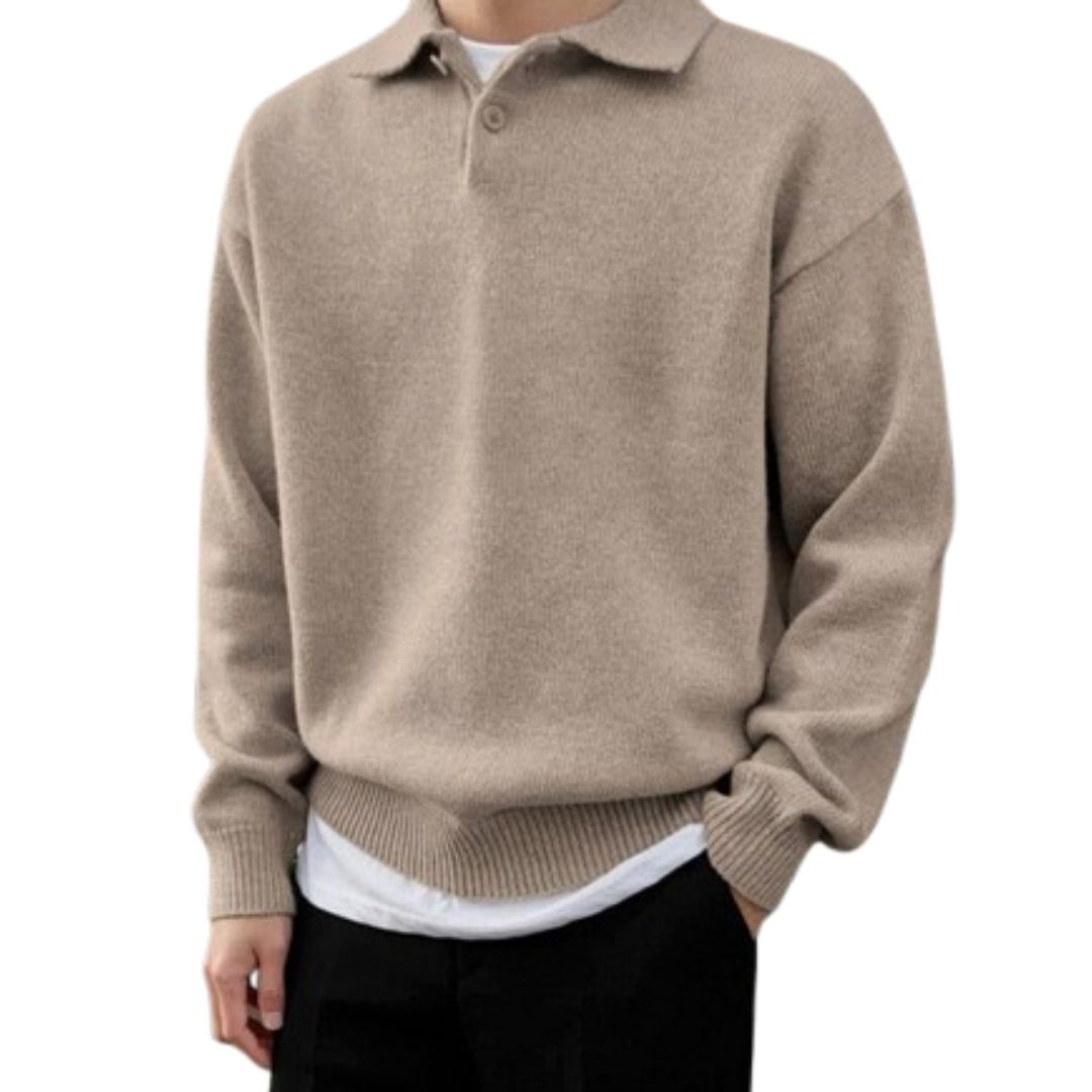 James Button Collar Cardigan | Knit Cardigan for Autumn