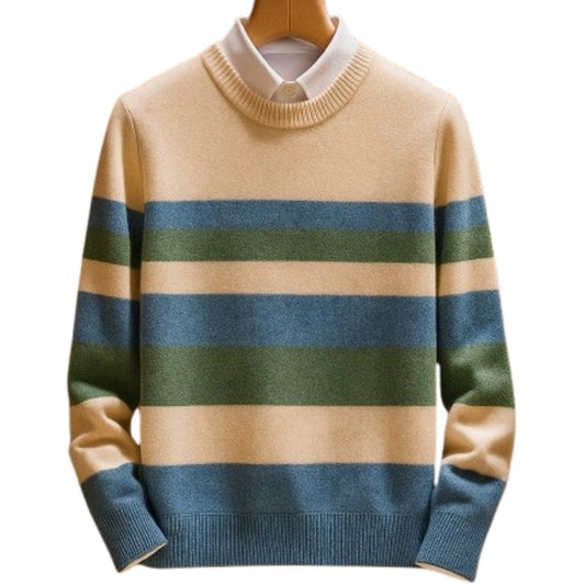 Marek Men's Striped Pullover | Pullover for Autumn