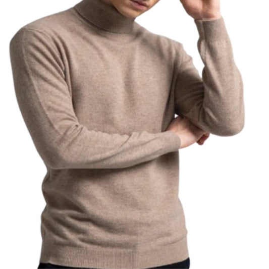 Lando Men’s Sweater | Soft Knit Turtleneck Sweater for Winter