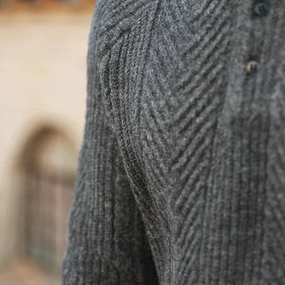 Janek Button Collar Cardigan | Knitted Cardigan for Autumn