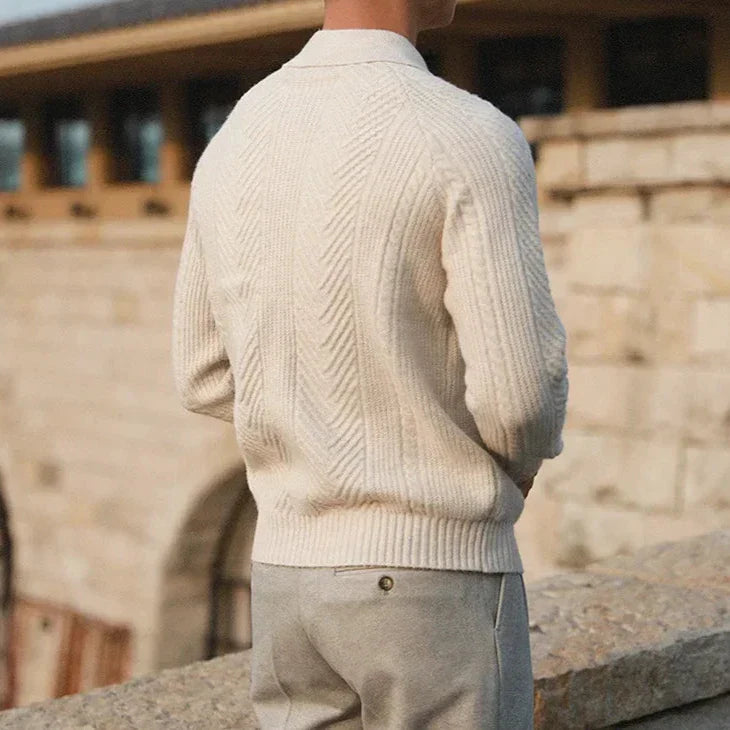 Janek Button Collar Cardigan | Knitted Cardigan for Autumn
