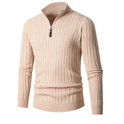 Jackson Men’s Jumper | Cashmere Half-Zip Jumper with High Collar for Autumn