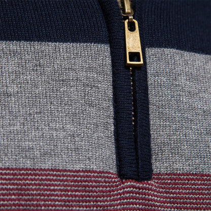 Jacob Men’s Jumper | Quarter-Zip Jumper with High Collar and Long Sleeves for Autumn