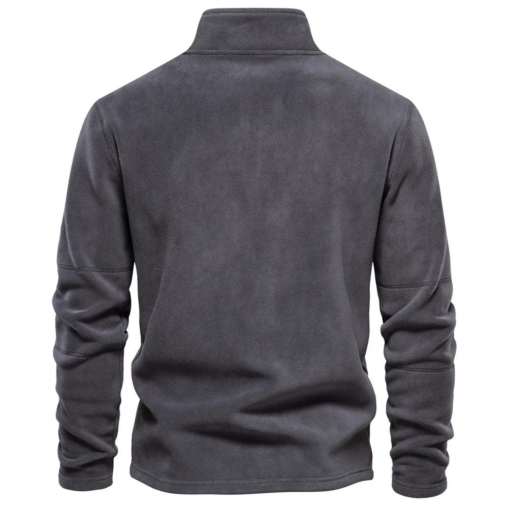 Karson Men’s Jacket | Thick Fleece Pullover Jacket with High Collar and Partial Zip for Winter