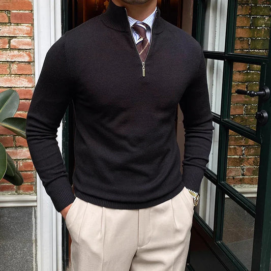 Jairo Half Zip Jumper | Merino Wool Pullover for Winter