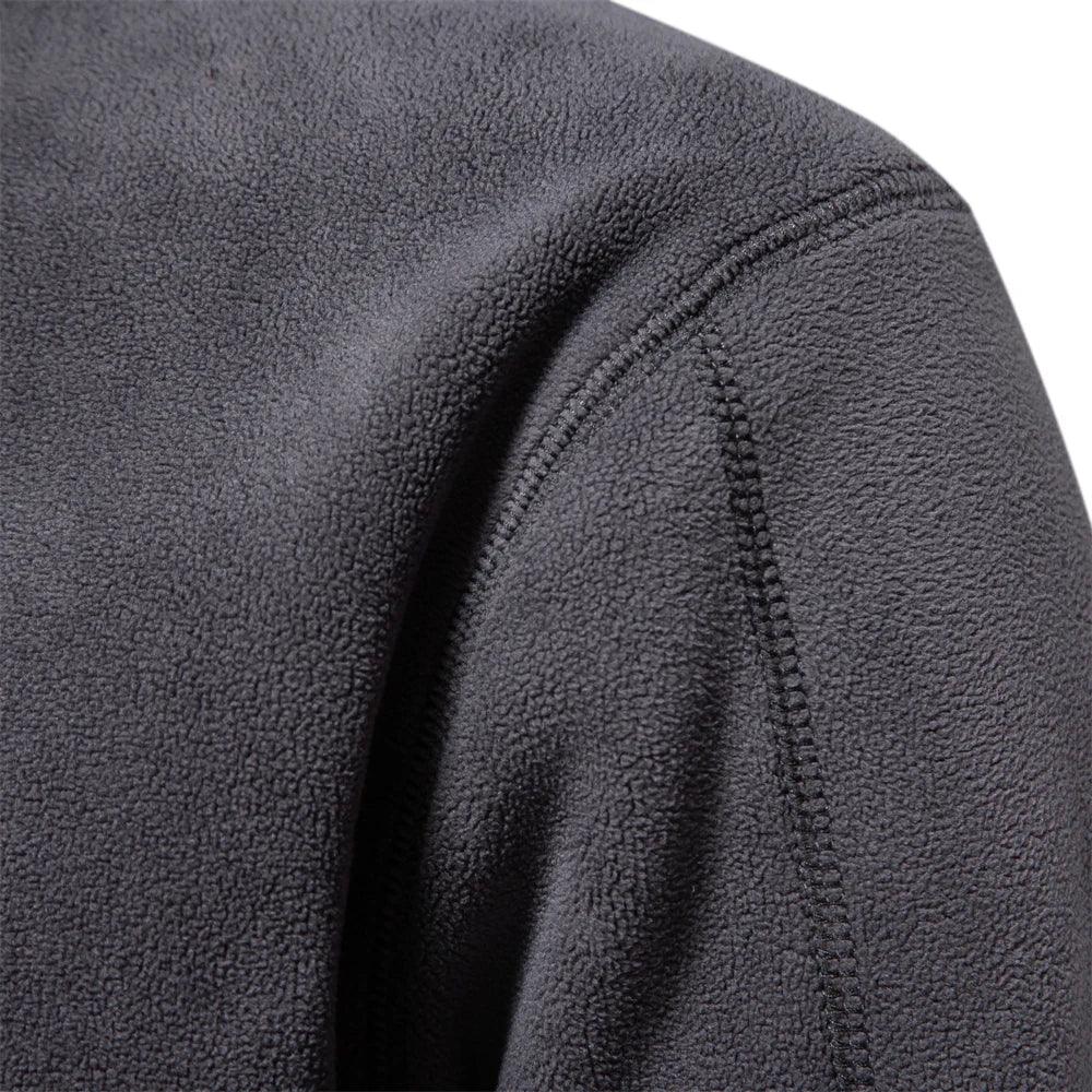 Karson Men’s Jacket | Thick Fleece Pullover Jacket with High Collar and Partial Zip for Winter