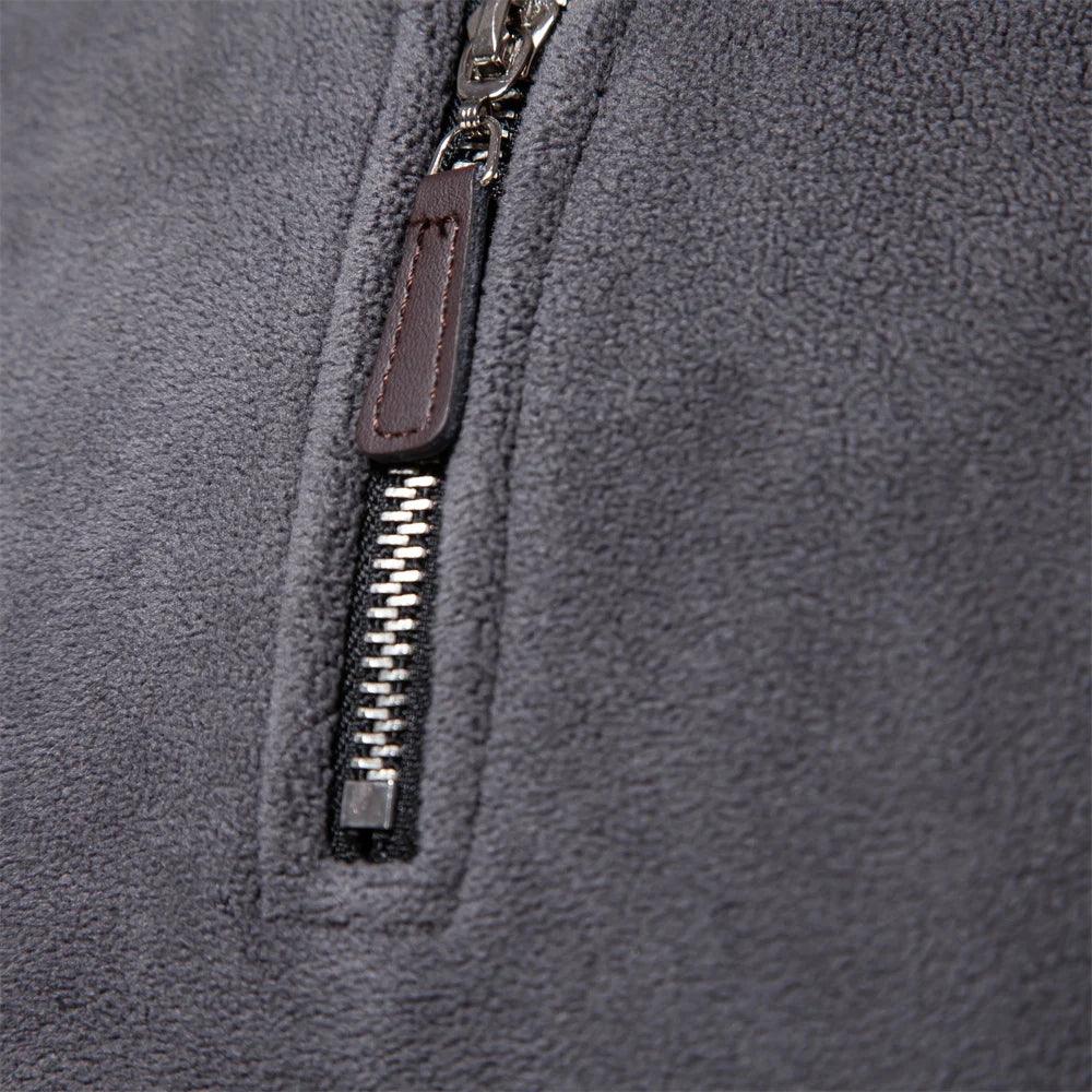 Karson Men’s Jacket | Thick Fleece Pullover Jacket with High Collar and Partial Zip for Winter