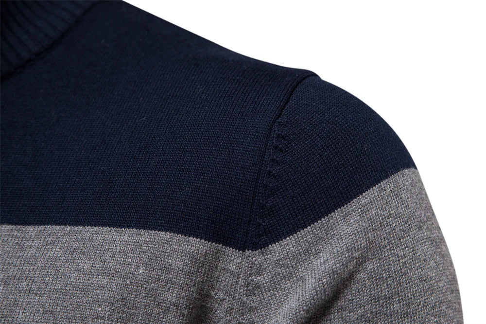 Jacob Men’s Jumper | Quarter-Zip Jumper with High Collar and Long Sleeves for Autumn