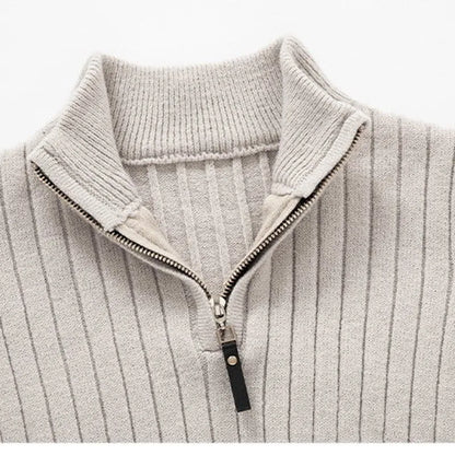 Jackson Men’s Jumper | Cashmere Half-Zip Jumper with High Collar for Autumn