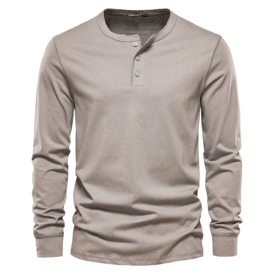 Jacinth Men’s T-Shirt | Long Sleeve Crew Neck Cotton T-Shirt for Autumn