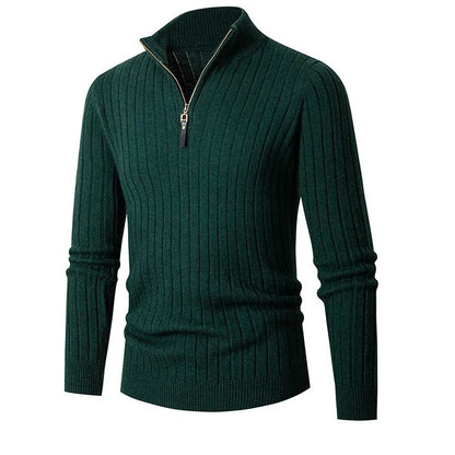 Jackson Men’s Jumper | Cashmere Half-Zip Jumper with High Collar for Autumn