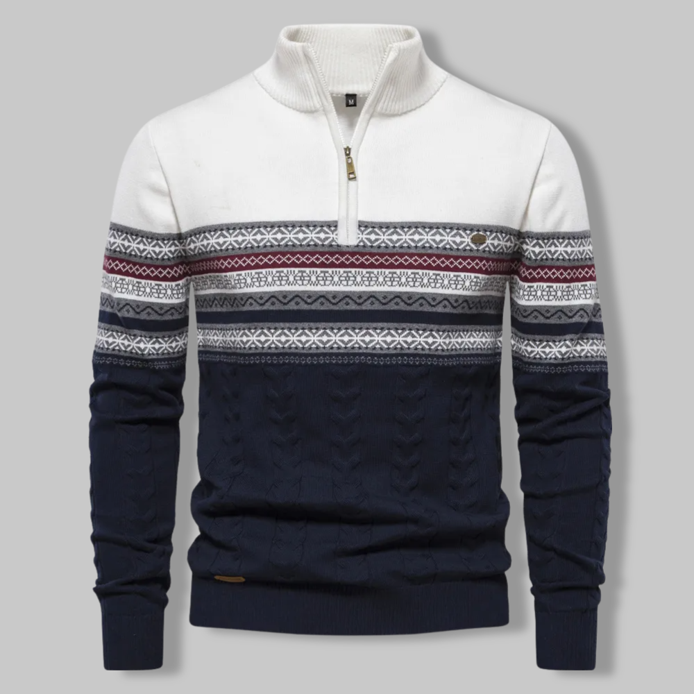 Khalfan Sweater | Men's Knitted Zip Sweater for Winter