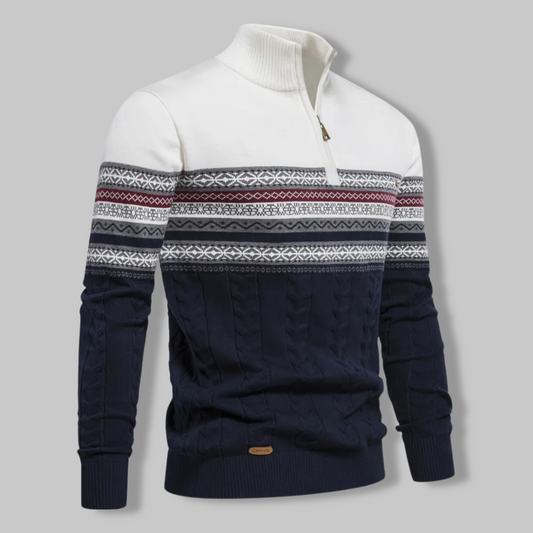 Khalfan Sweater | Men's Knitted Zip Sweater for Winter