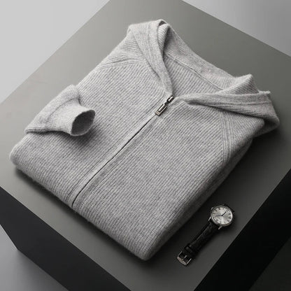 Jamie Hooded Cardigan | Knit Zip Cardigan for Autumn