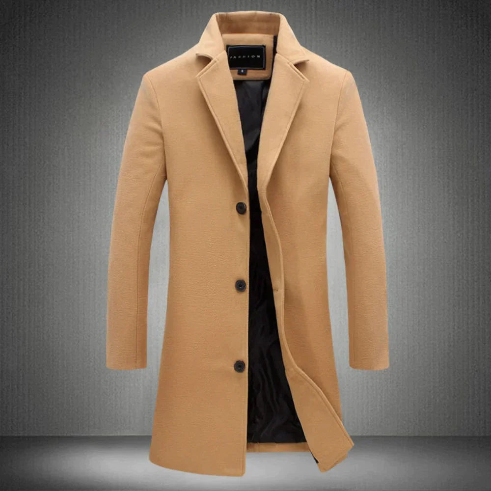 Kaylan Overcoat | Men's Winter Long Wool Formal Coat