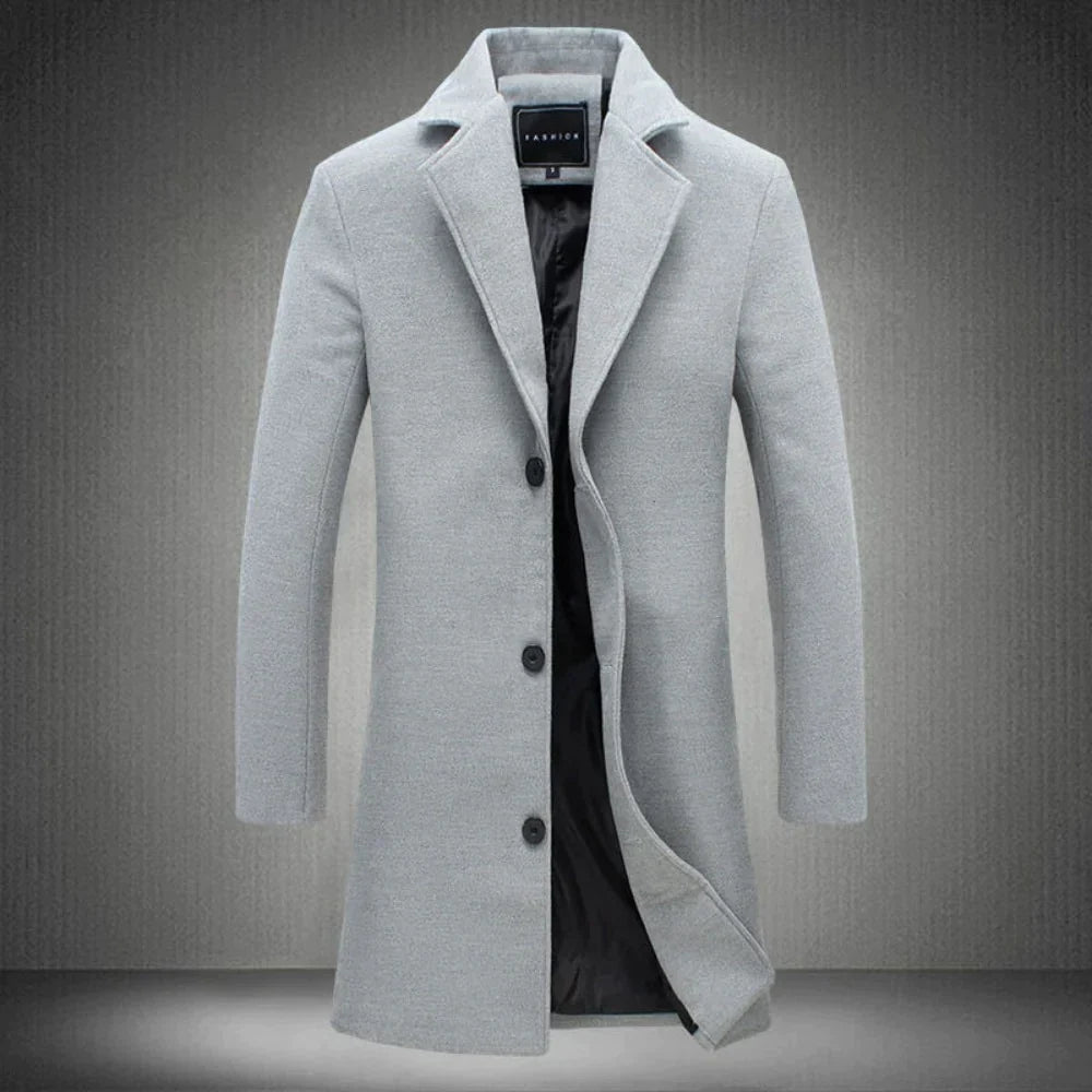 Kaylan Overcoat | Men's Winter Long Wool Formal Coat