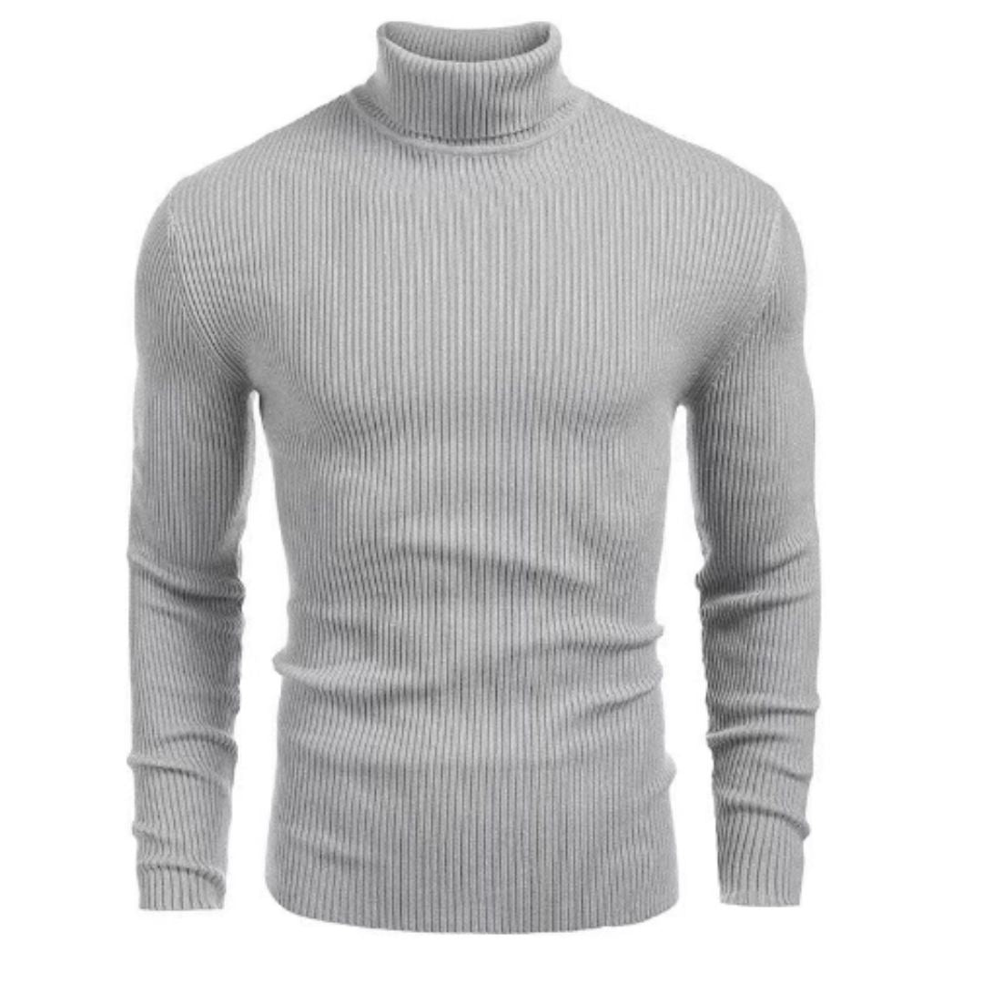 Matthew Men's Turtleneck Pullover | Ribbed Knit Pullover for Winter