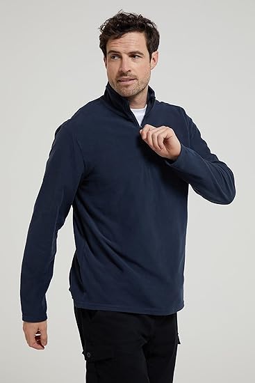 Men's Half-Zip Fleece - Microfleece Sweatshirt - LANVU LONDON