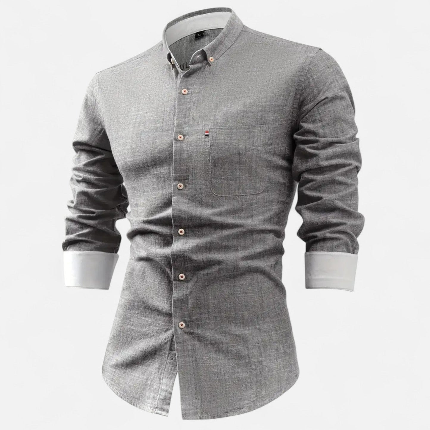 Kairo Men’s Shirt | Cotton Long Sleeve Button-Down Shirt for Autumn