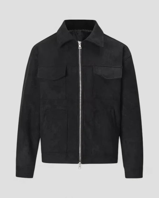 Kain Men’s Jacket | Suede Zip-Up Jacket  for Autumn