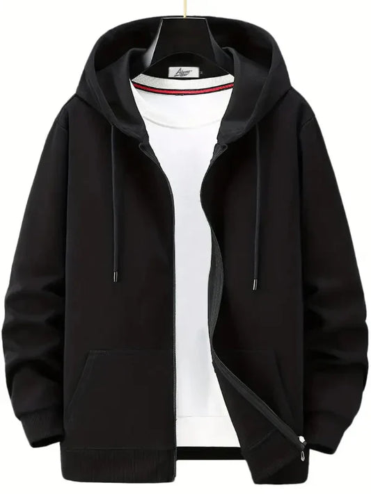 Micah Men’s Hoodie | Zip-Up Cotton Blend with Hood