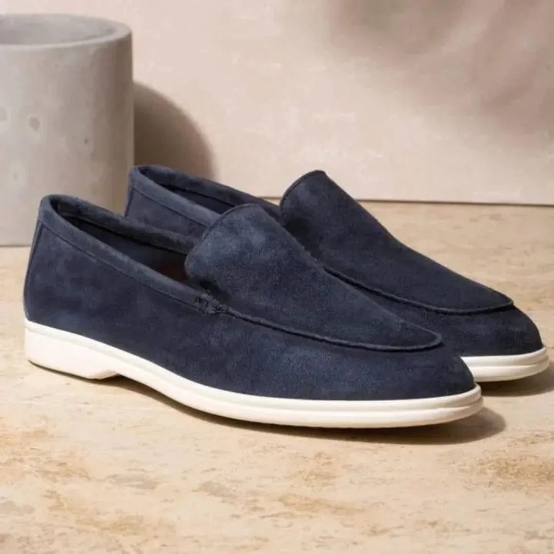 Kamil Men’s Shoes | Suede Slip-On Loafers with Low-Profile Design for Autumn