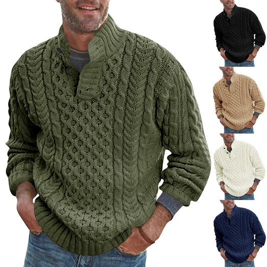 Lindon Men’s Jumper | Cable Knit Sweater for Autumn