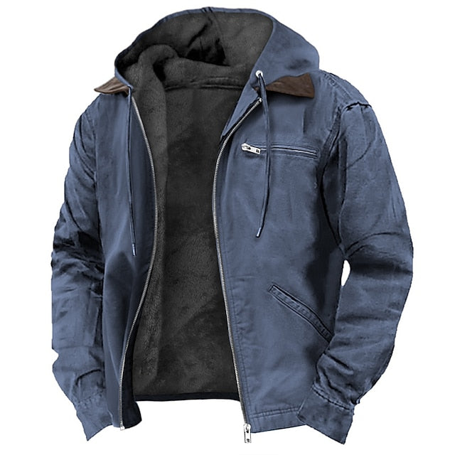 Jariel Men’s Jacket | Padded Winter Jacket with Hood, Zip Fastening, and Side Pockets for Winter