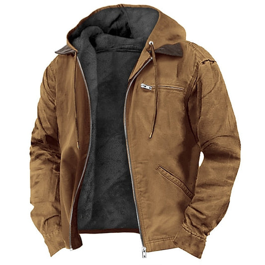 Jariel Men’s Jacket | Padded Winter Jacket with Hood, Zip Fastening, and Side Pockets for Winter